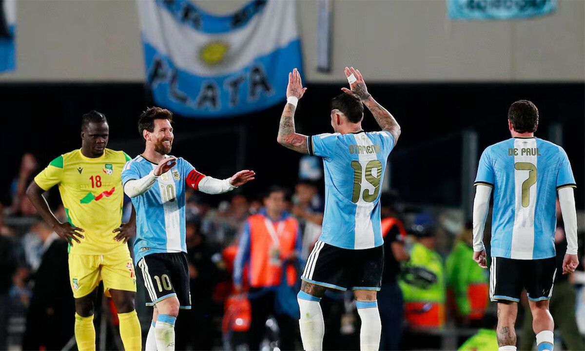 Argentina vence 3-0 a Benín en despedida de Messi